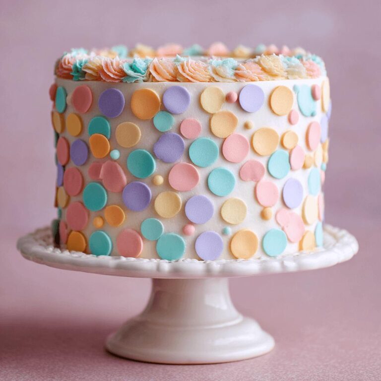 Sweet Pastel Polka Dot Cake