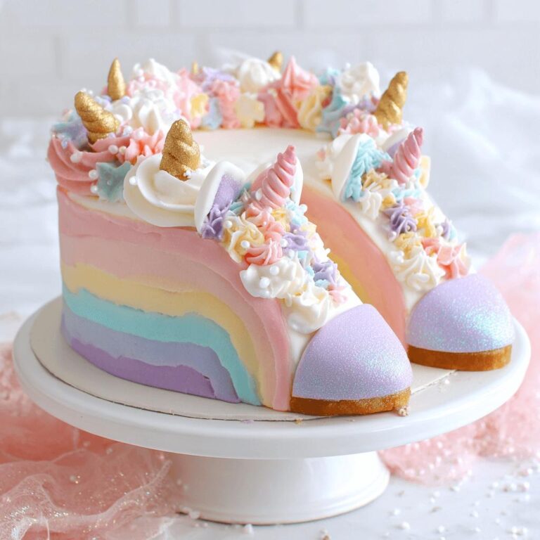 Unicorn Feet Rainbow Cake