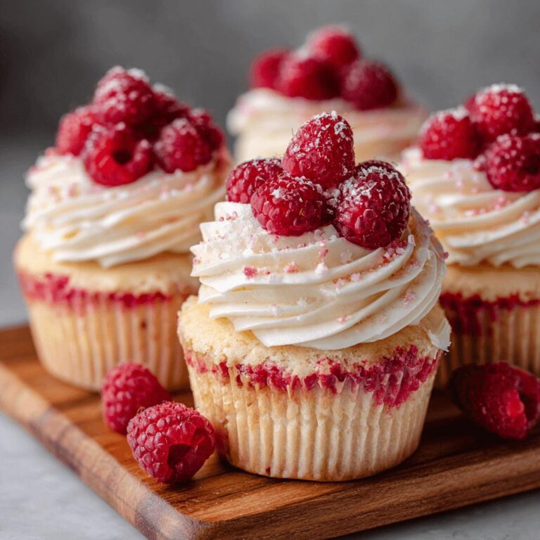White Chocolate Raspberry Cupcakes