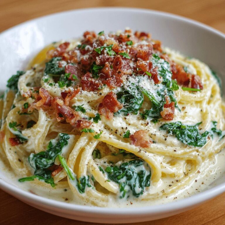 Bacon Spinach Alfredo