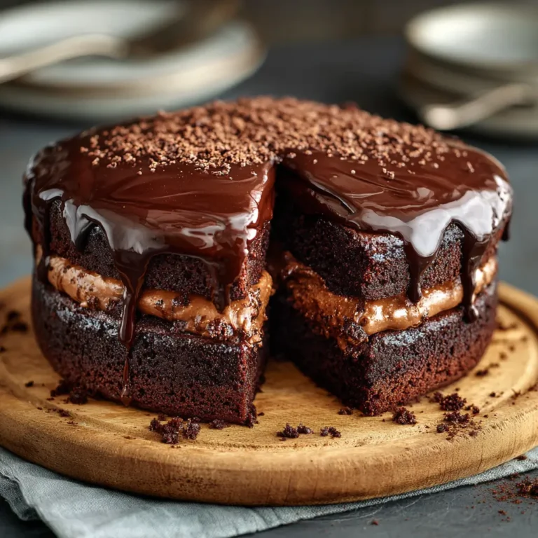 Best Ever Chocolate Fudge Brownie Cake