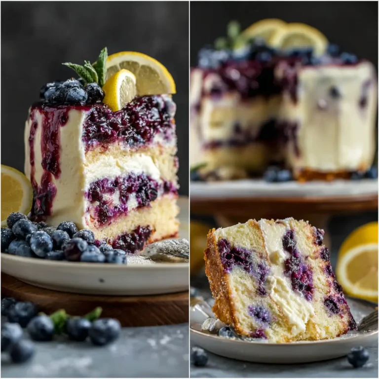 Blueberry Lemon Cheesecake Cake