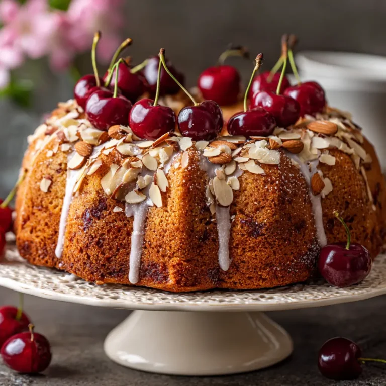 Cherry Almond Bundt Cake