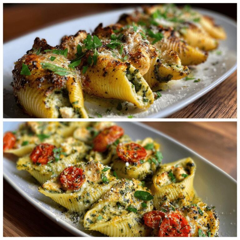 Chicken Pesto Stuffed Shells
