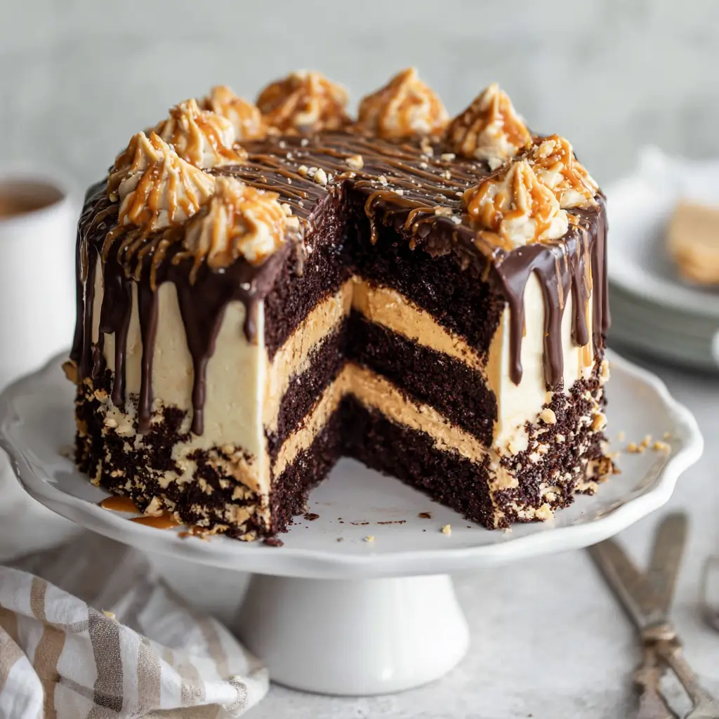 Chocolate Peanut Butter Layer Cake