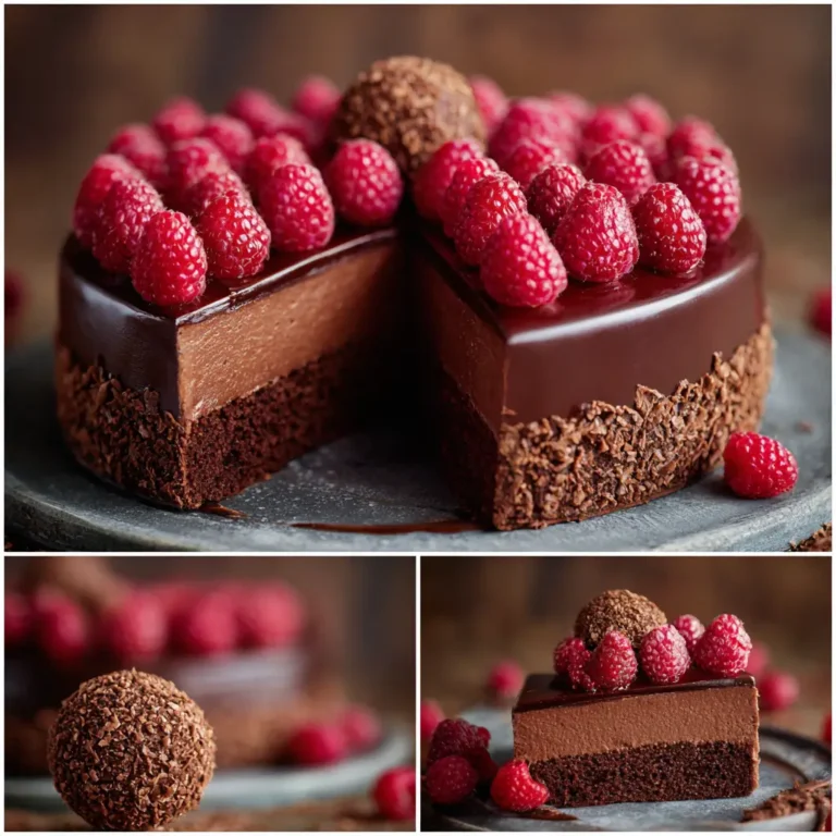 Chocolate Raspberry Truffle Cake