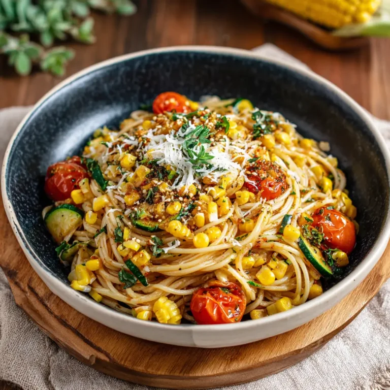 Corn & Zucchini Pasta