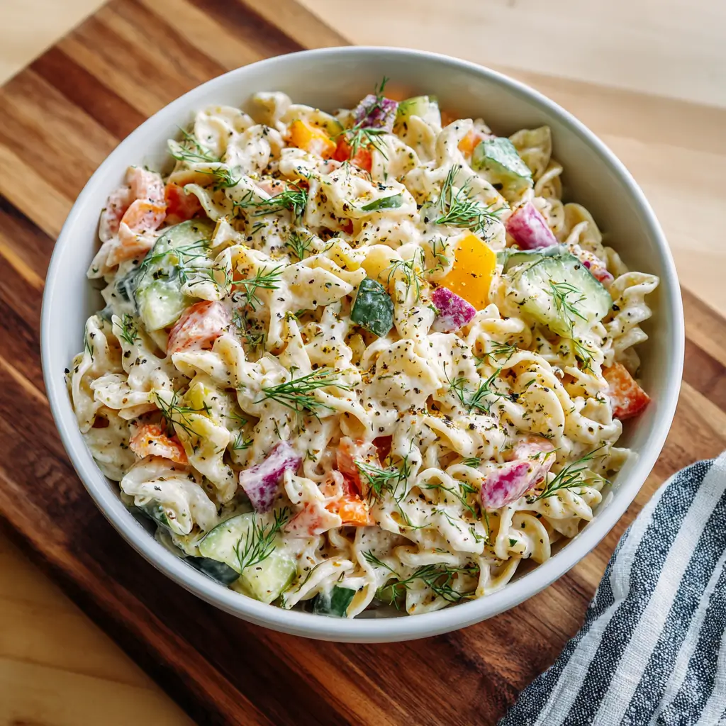 Dill Pickle Pasta Salad