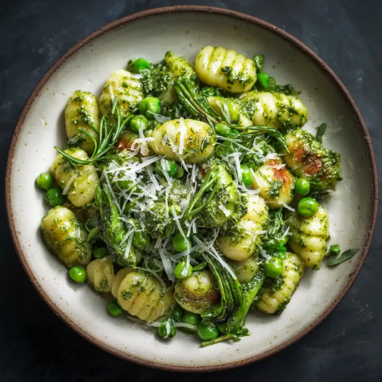 Gnocchi with Pesto and Peas