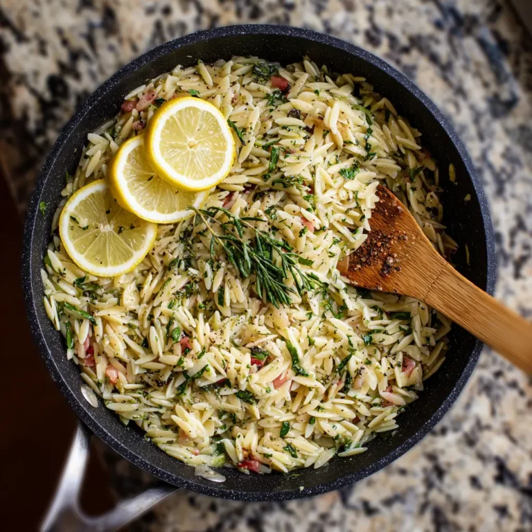 Lemon Basil Orzo Pasta