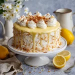 Lemon Curd Coconut Cake