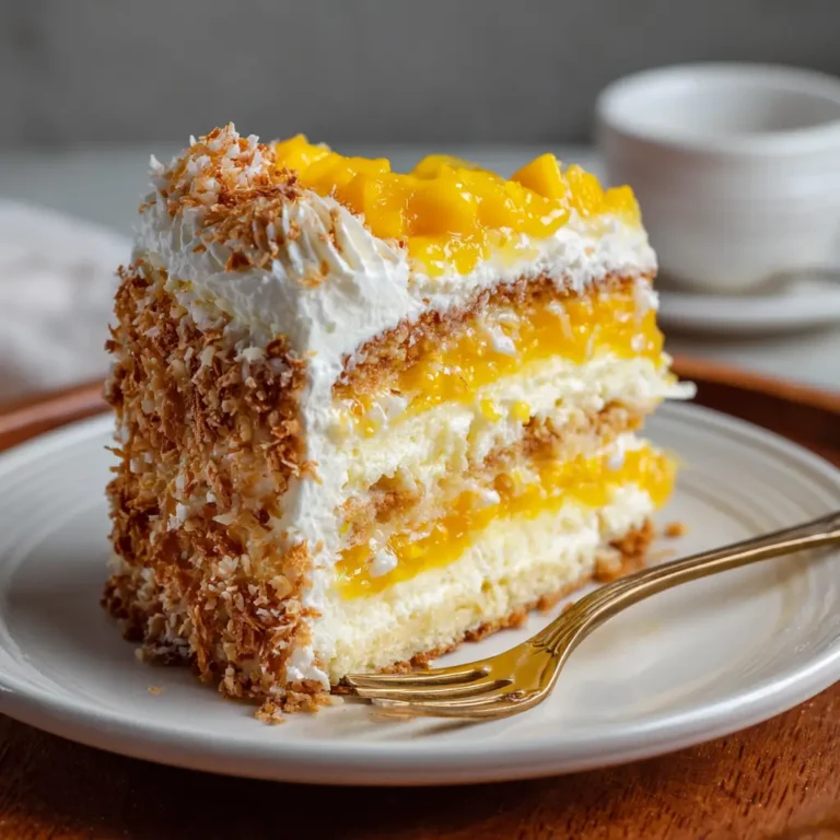 Mango Coconut Cream Cake