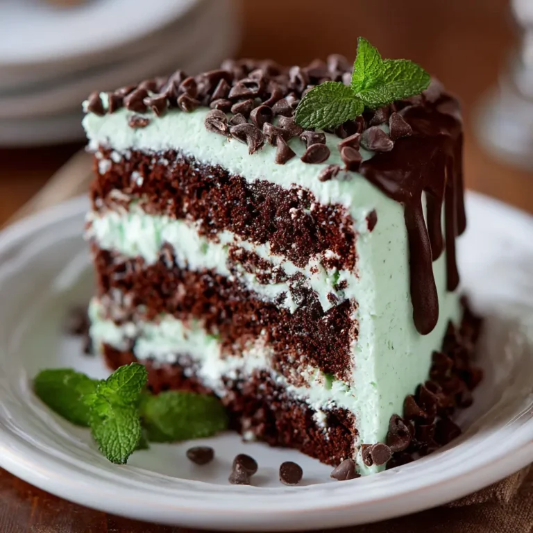 Mint Chocolate Chip Layer Cake