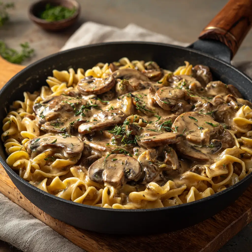 Mushroom Stroganoff Pasta