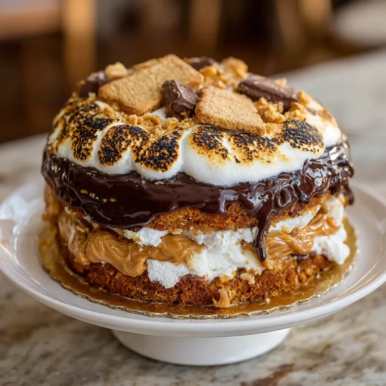 Peanut Butter S’mores Cake