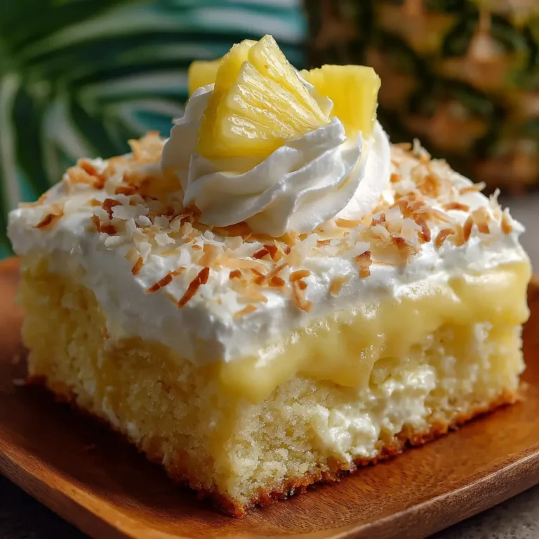 Pineapple Coconut Poke Cake