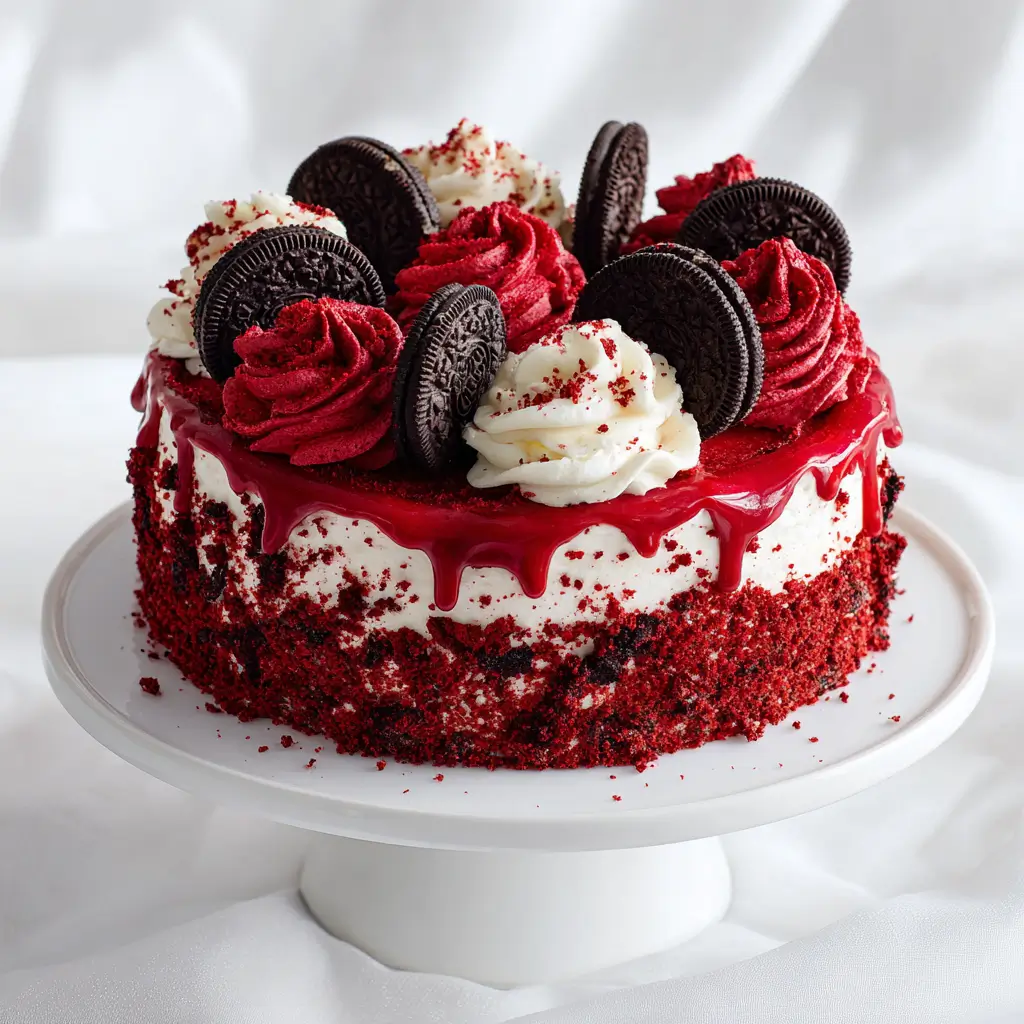 Red Velvet Oreo Cake