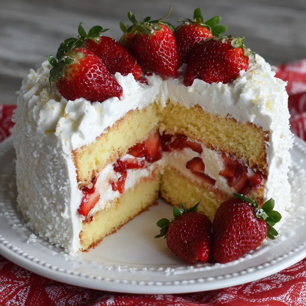 Strawberries and Cream Dream Cake