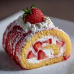 Strawberry Cream Roll Cake