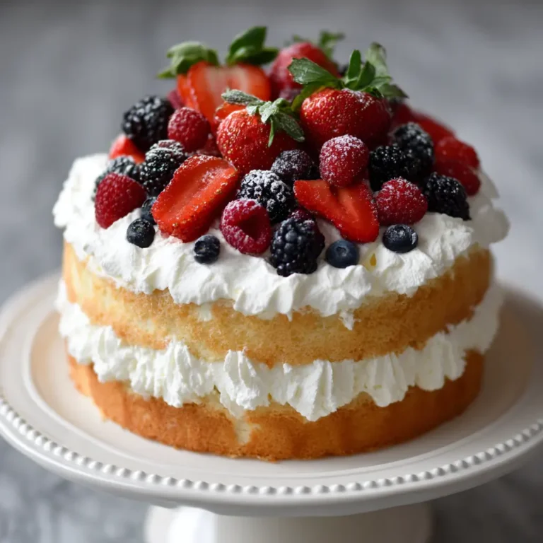Triple Berry Chantilly Cake