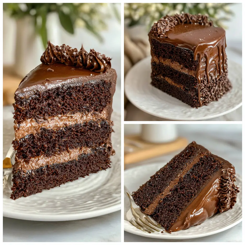 Triple Chocolate Fudge Cake