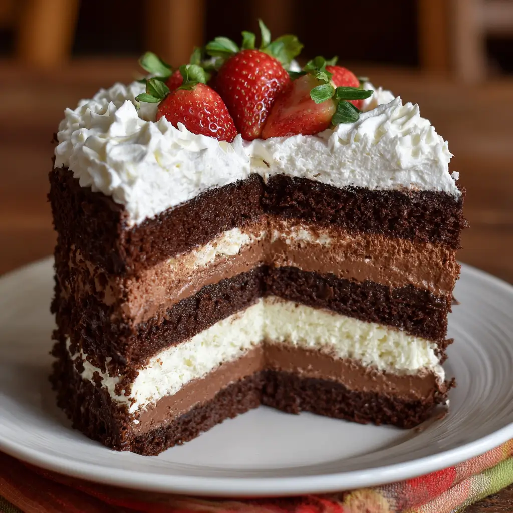 Whipped Cream Chocolate Layer Cake