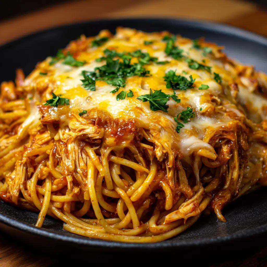 BBQ Chicken Spaghetti