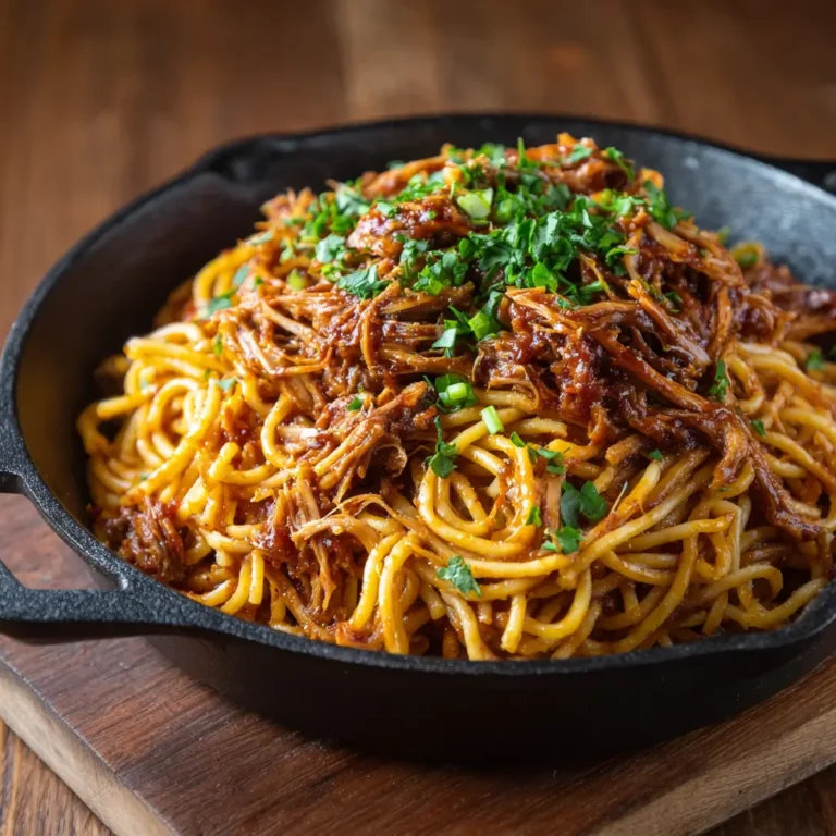 BBQ Pulled Pork Spaghetti