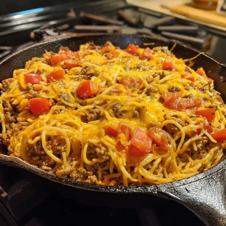Cheeseburger Spaghetti Skillet