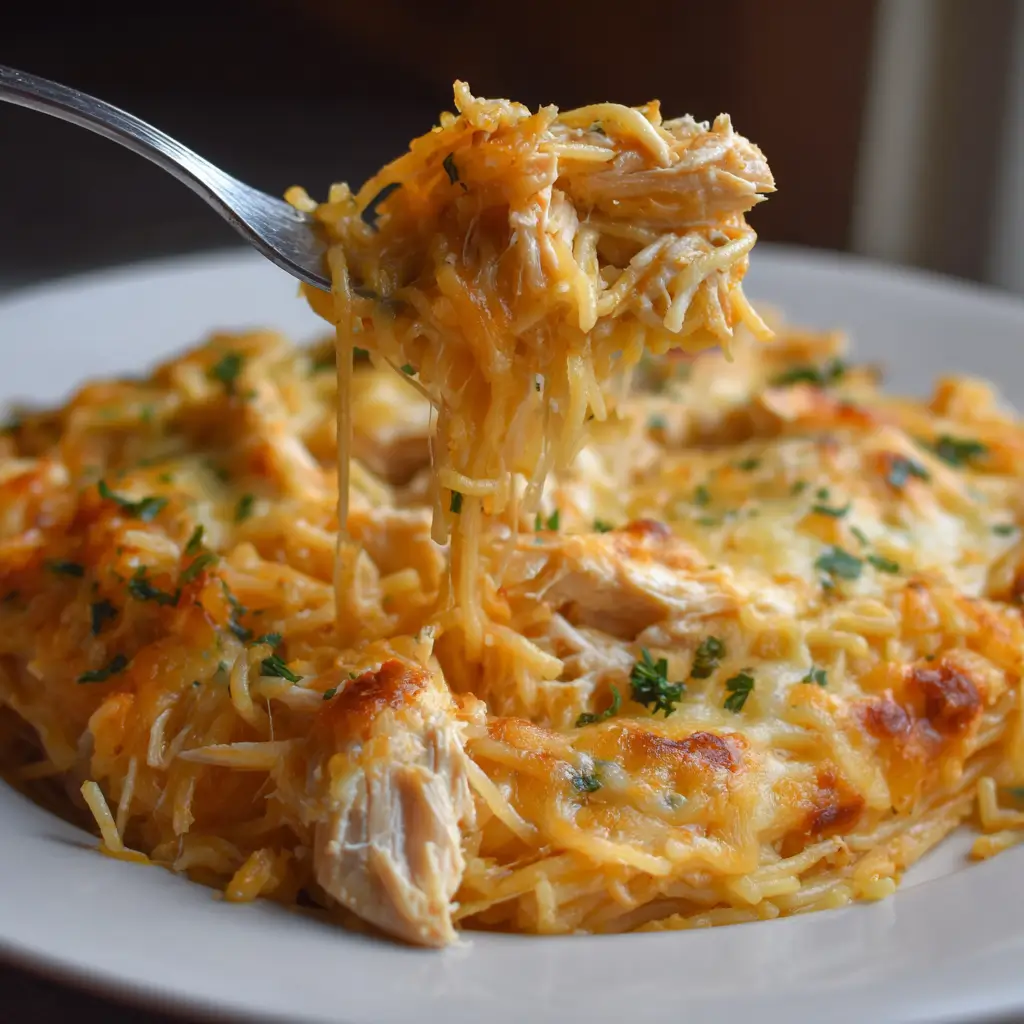 Cheesy Chicken Spaghetti