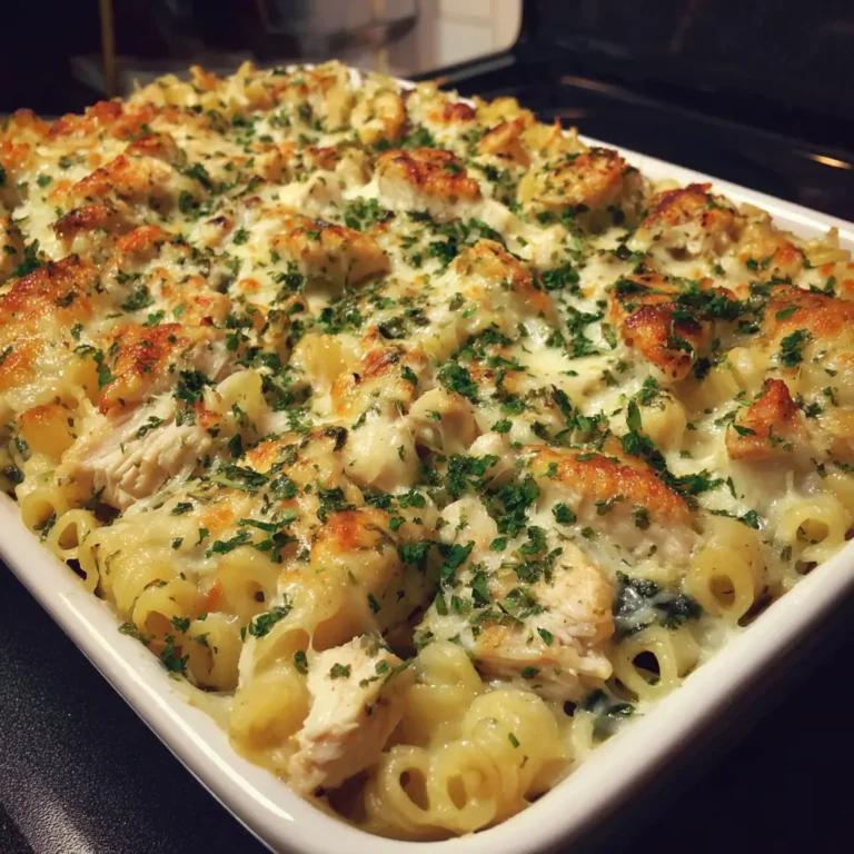 Chicken Alfredo Bake with Spinach