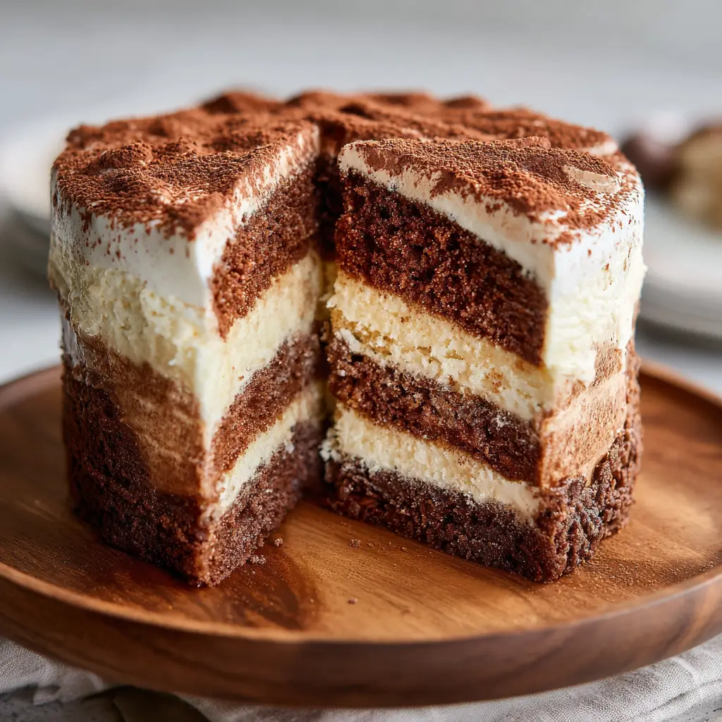 Chocolate Tiramisu Layer Cake