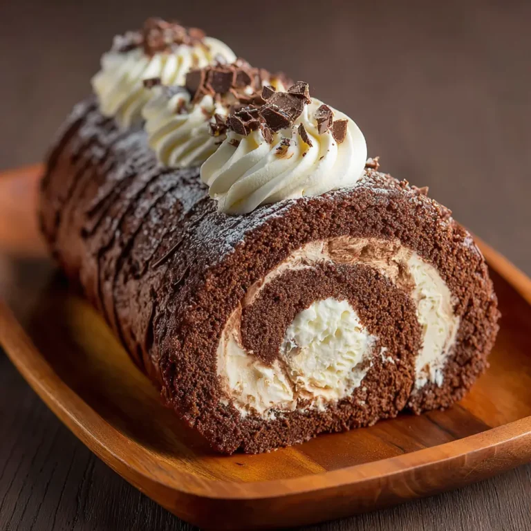 Chocolate Whipped Cream Roll Cake