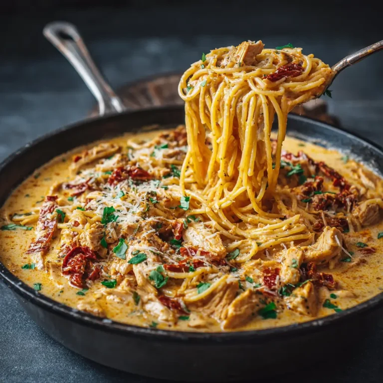 Creamy Sun-Dried Tomato Chicken Spaghetti