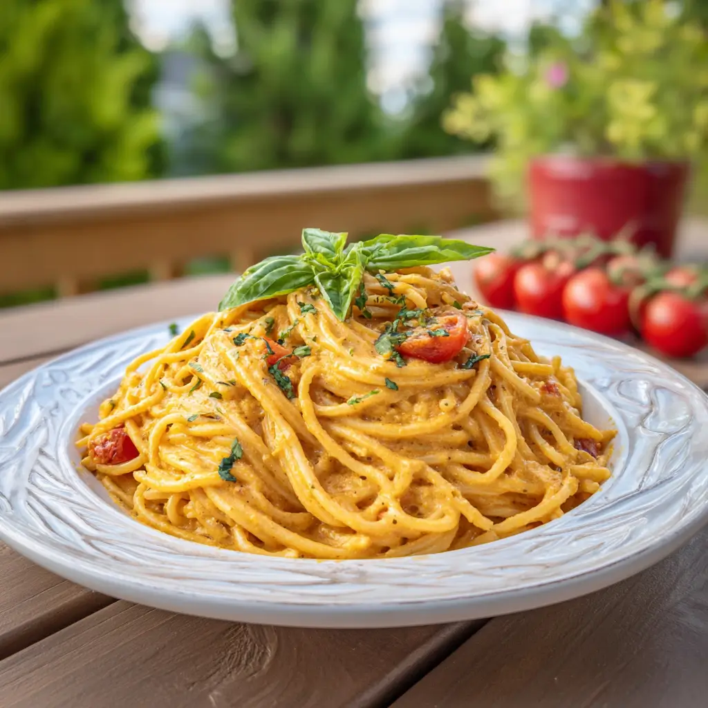 Creamy Tomato Basil Spaghetti