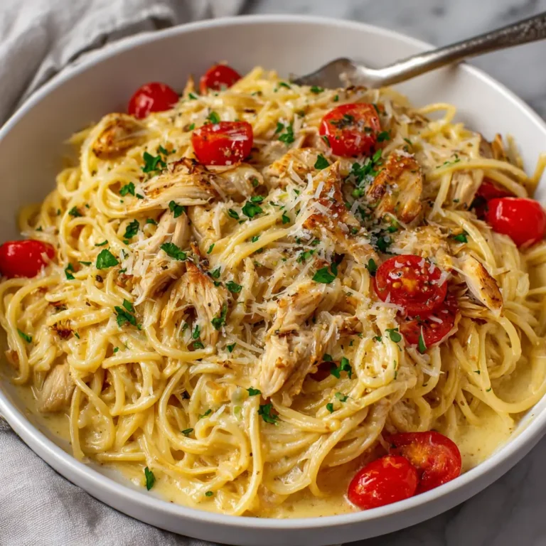 Creamy White Chicken Spaghetti