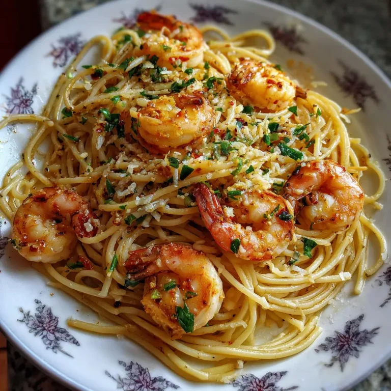 Garlic Butter Shrimp Spaghetti