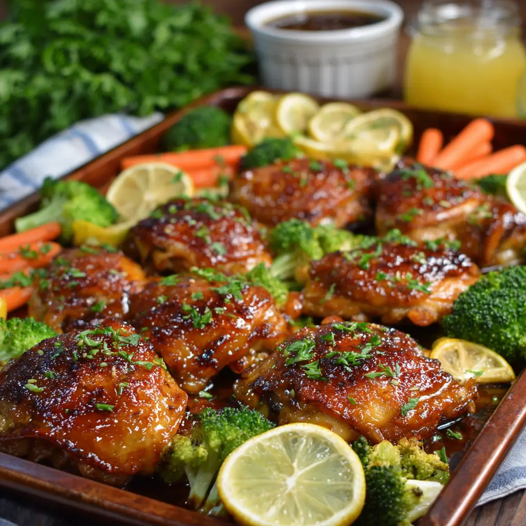 Honey Garlic Chicken Thigh Sheet Pan