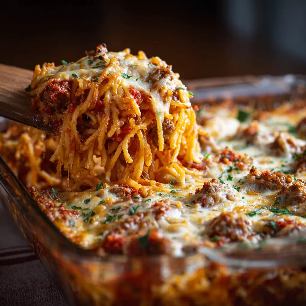 Italian Sausage Spaghetti Bake