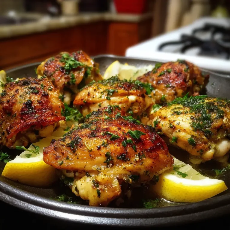 Lemon Garlic Chicken Thighs