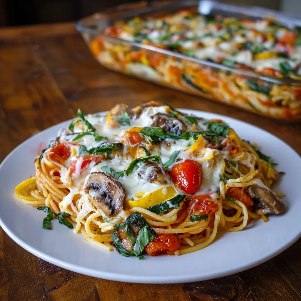 Loaded Veggie Spaghetti Bake