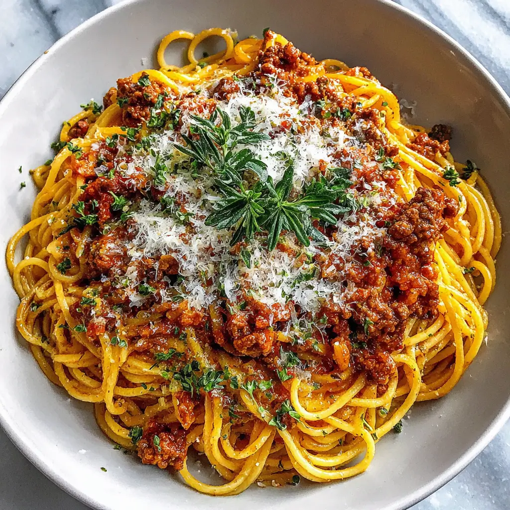 Old-Fashioned Spaghetti with Meat Sauce