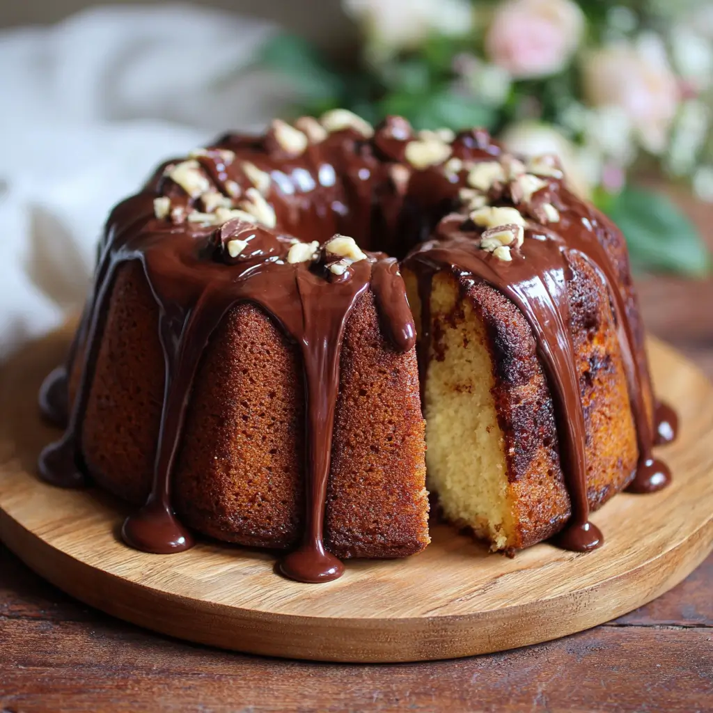 Simple Chocolate Drizzle Cake
