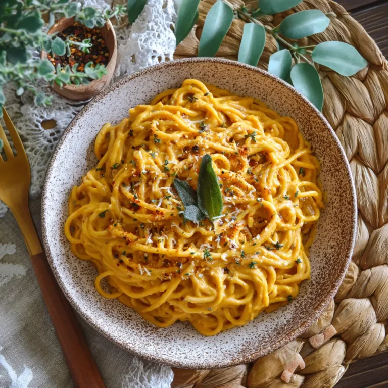 Spaghetti with Creamy Pumpkin Sauce