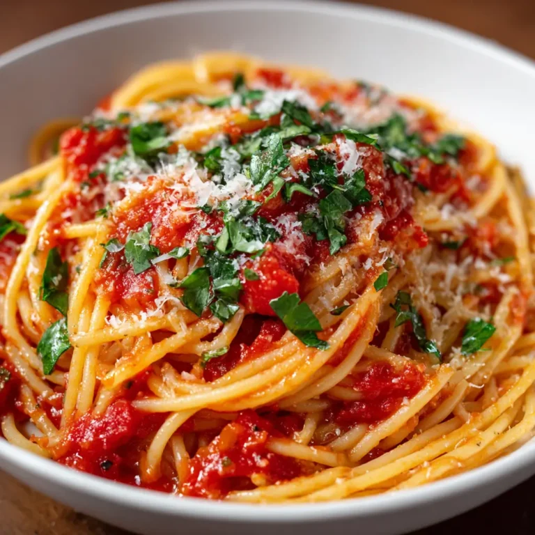 Spaghetti with Fresh Tomato Sauce