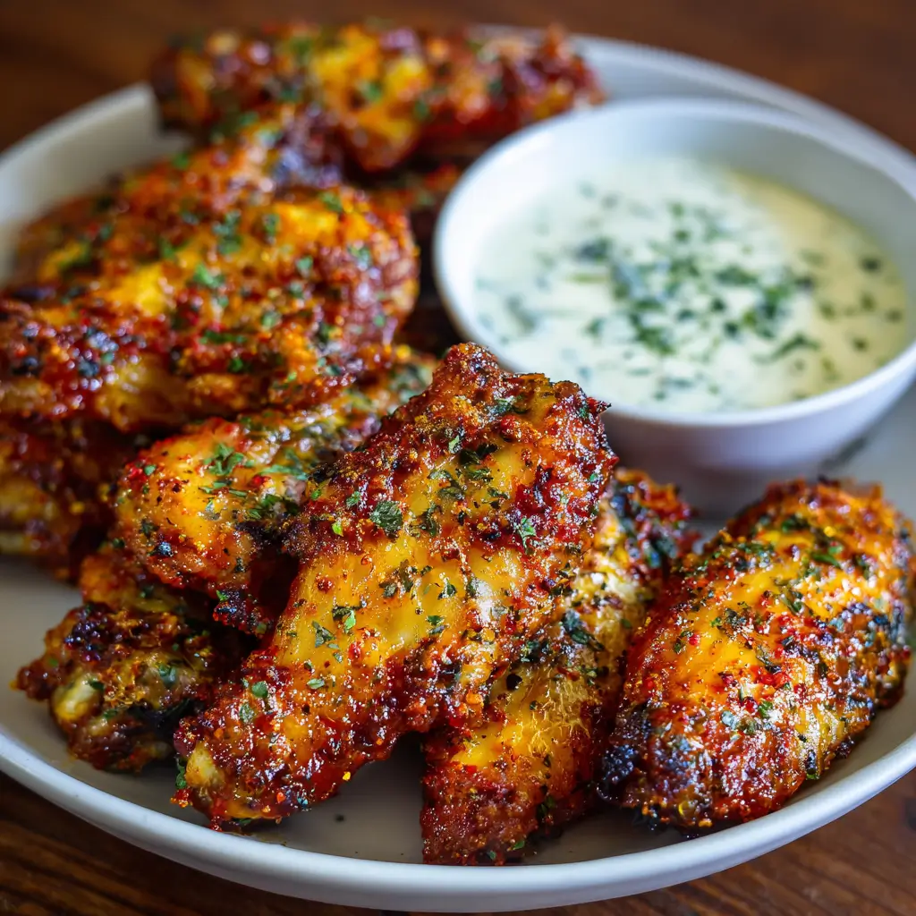 Spicy Chicken Wings with Ranch