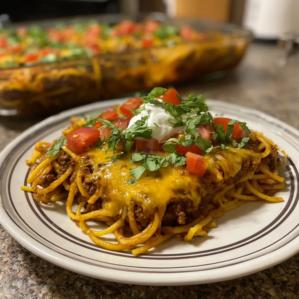 Taco Spaghetti Casserole