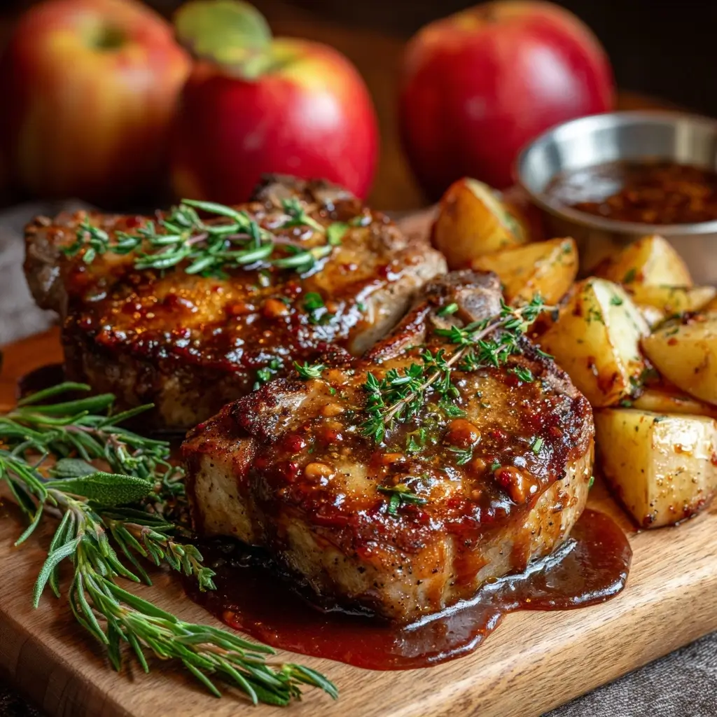 Apple Butter Pork Chops