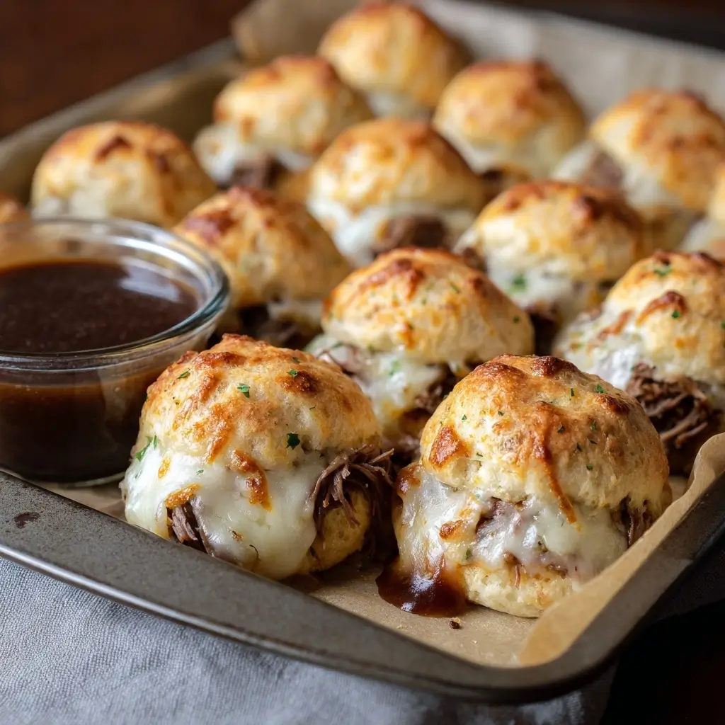 Baked French Dip Biscuits