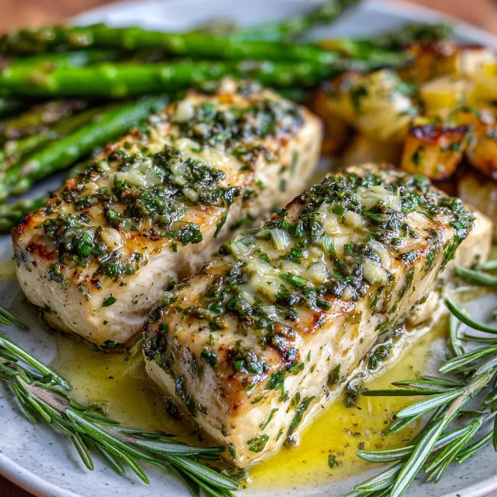 Baked Mahi-Mahi with Garlic-Herb Butter